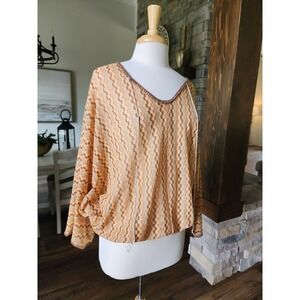 Anthropologie‎ Boho Sanctuary Knit Top Dolman Sleeve V Neck Womens Size S